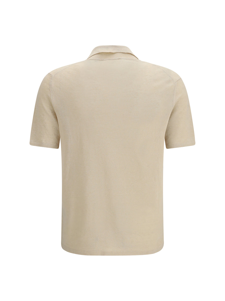Polo Shirt Linen Ecru