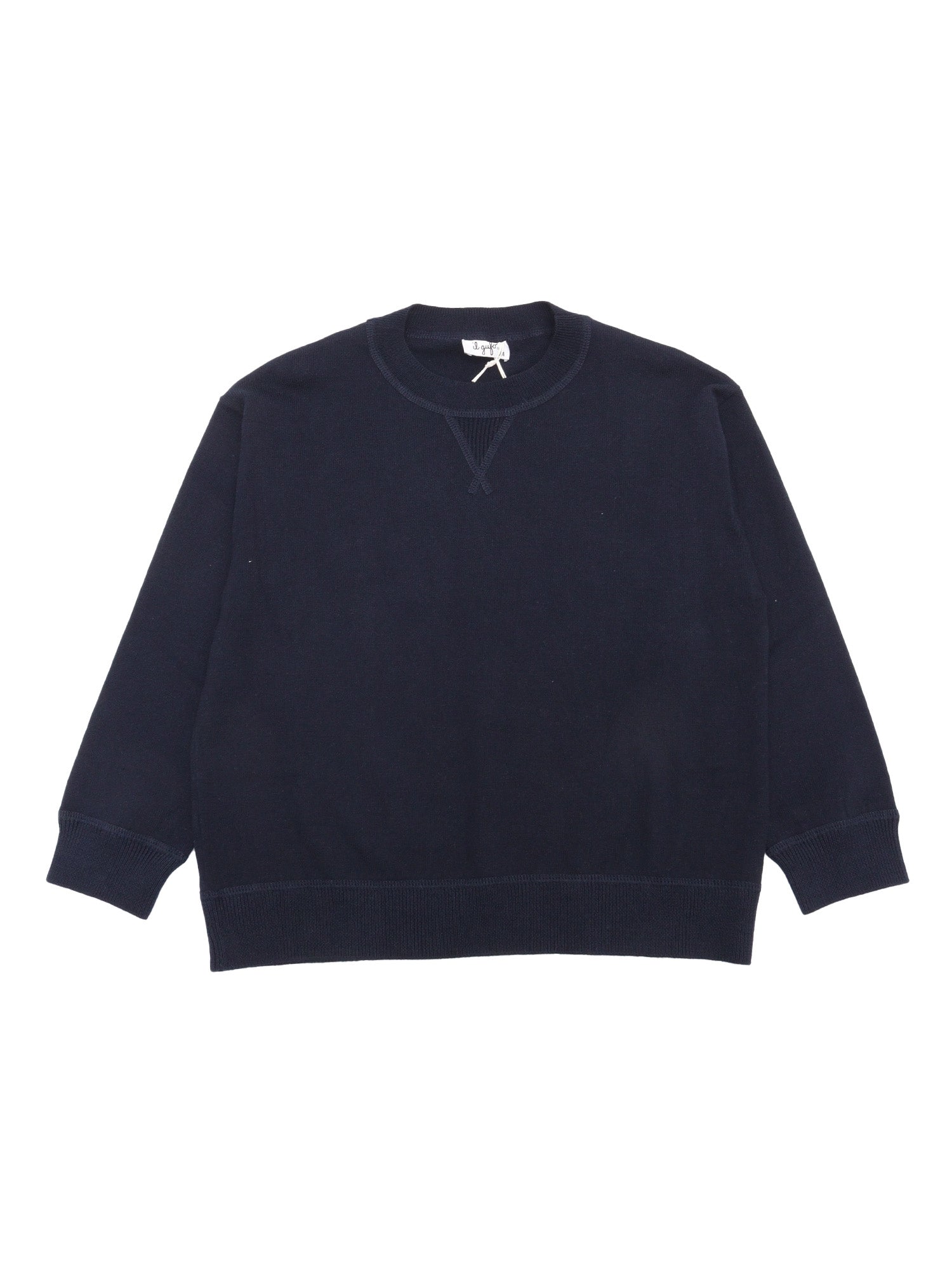 SWEATER Blue Cotton Crewneck