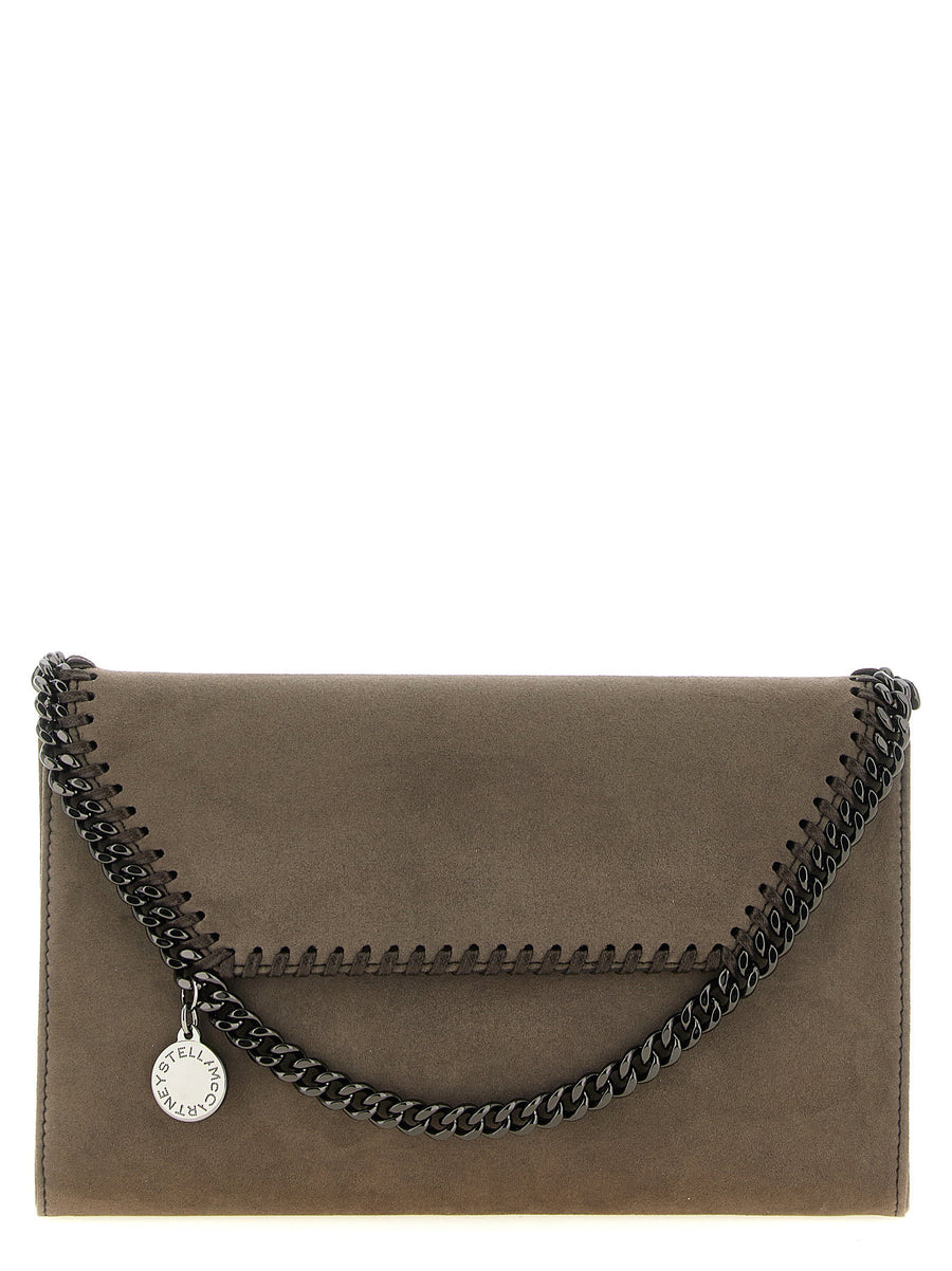 Stella Mccartney alter suede (cruelty-free) wallet in taupe