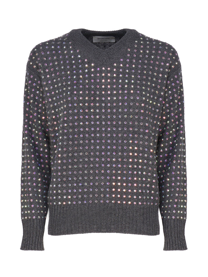 Sportmax Sweaters Grey Wool