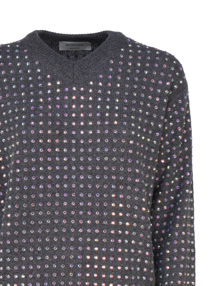 Sportmax Sweaters Grey Wool