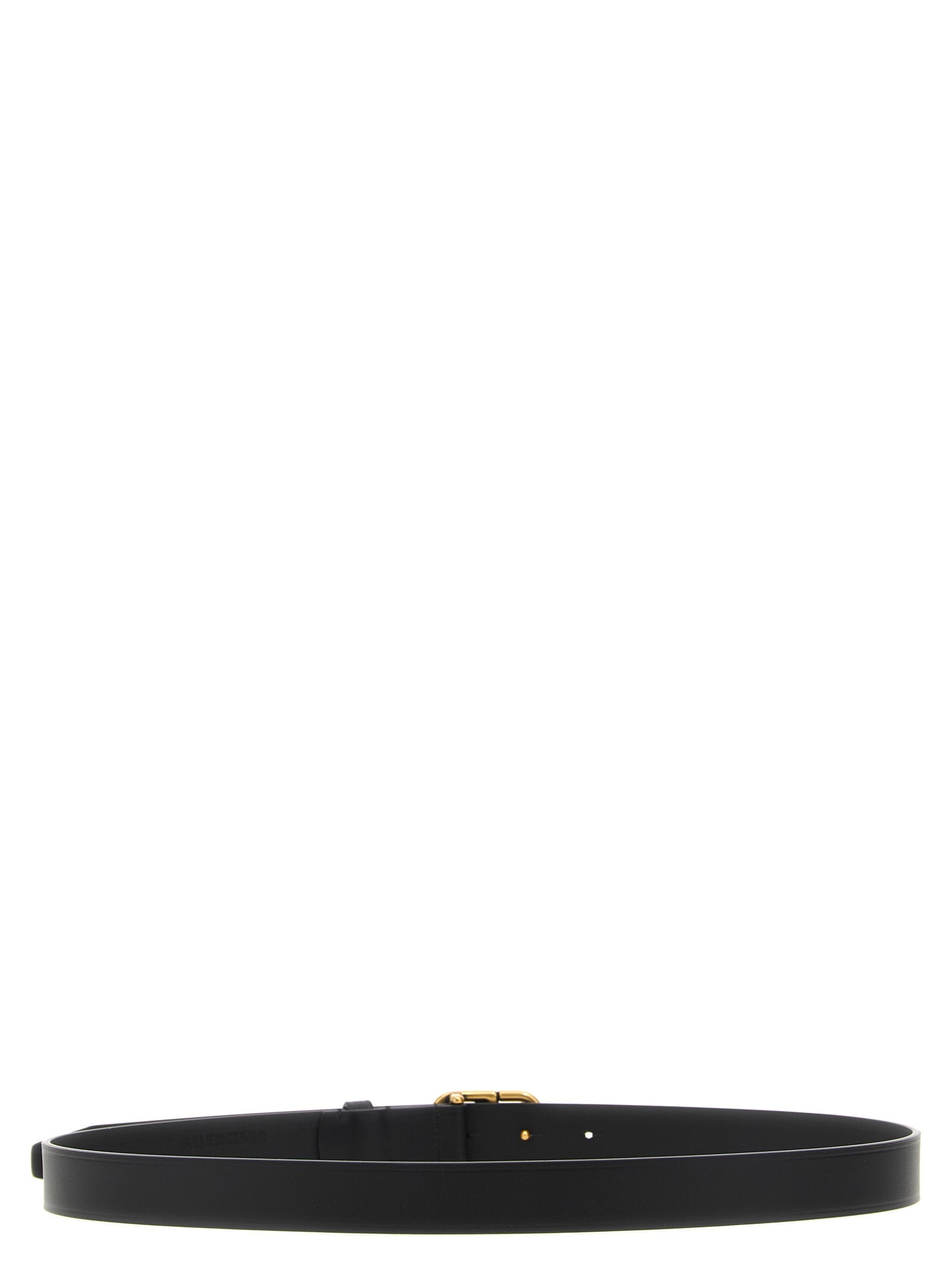 Bb Thin Belt Black Calfskin Leather (bos Taurus)
