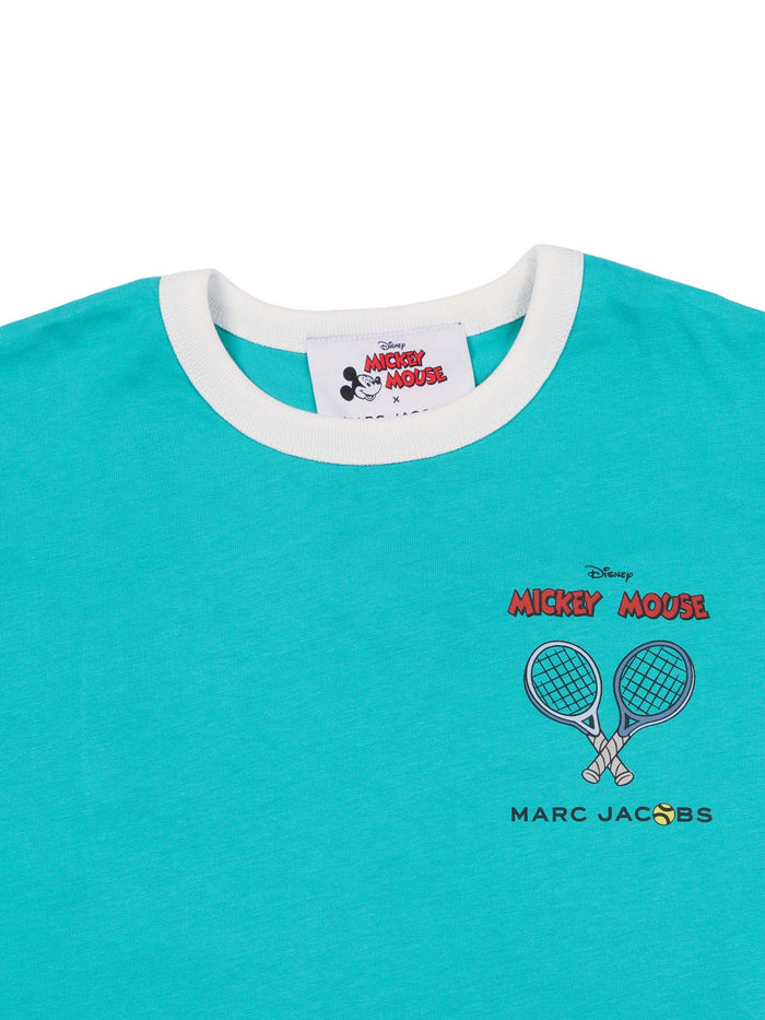T-Shirt Green Cotton Fabric 2 Short Sleeves