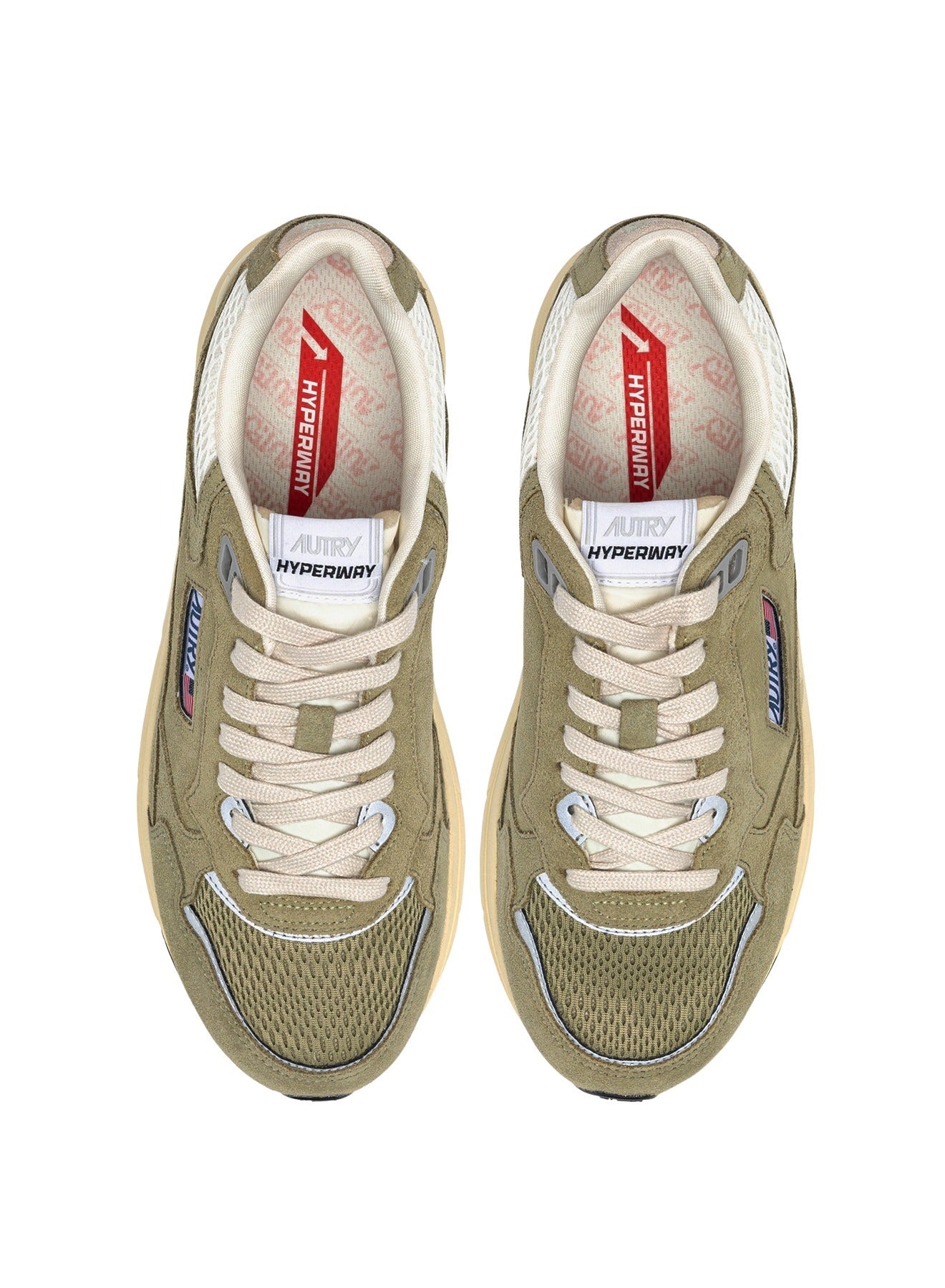 Hyperway Low Suede Mesh Greygn Silv Grey Shoe
