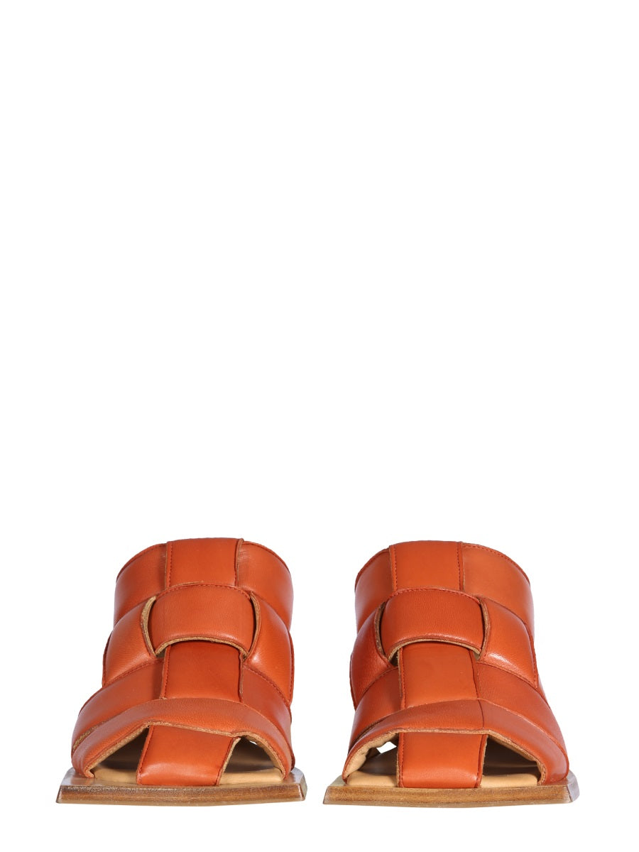 Mayte Brick Sandals Buff Leather