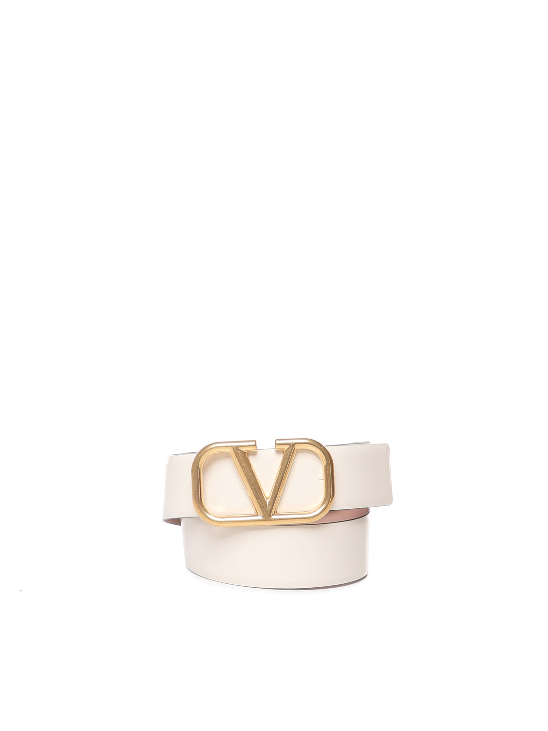 Valentino Garavani Belts Ivory, Beige Calfskin