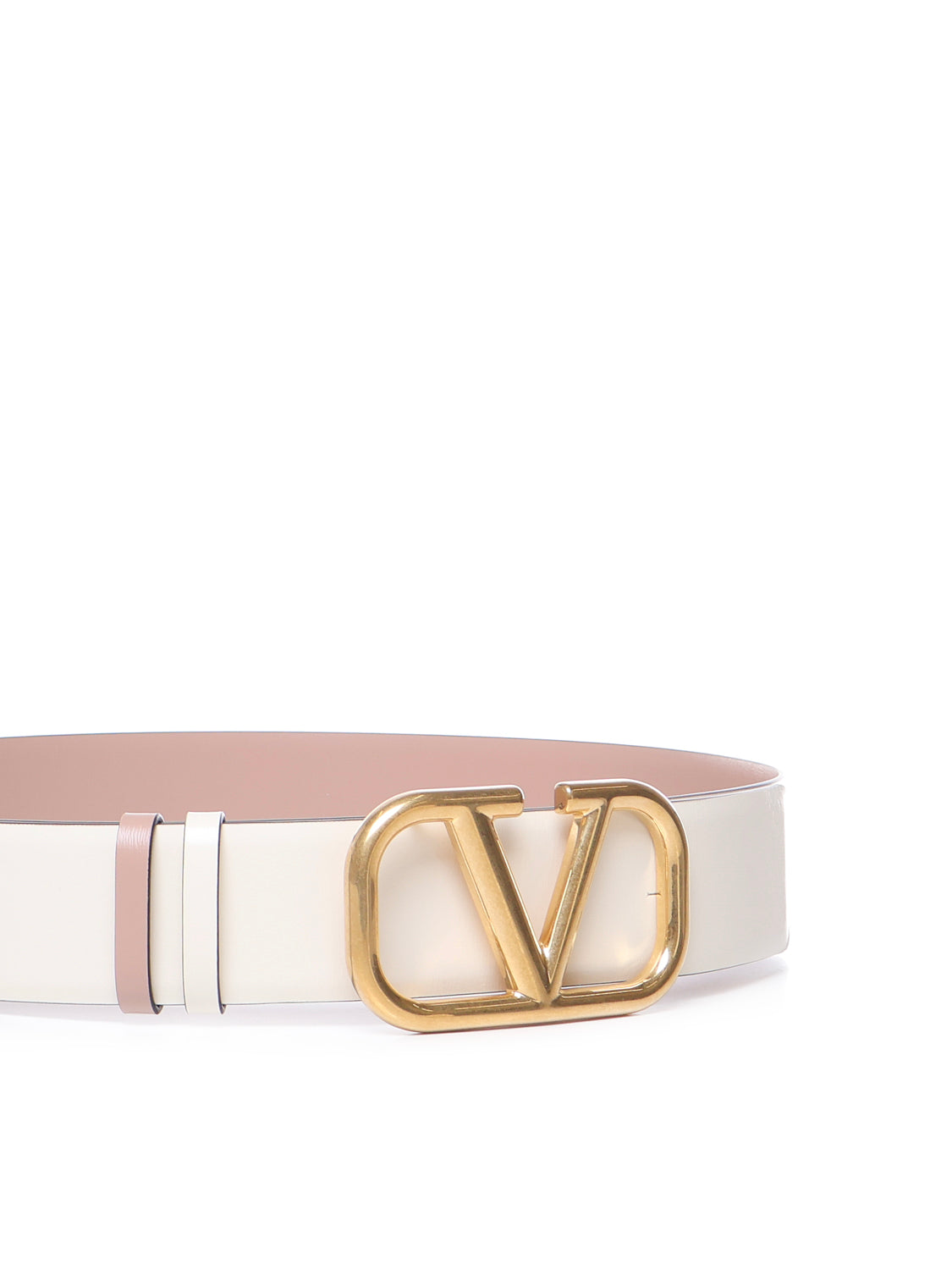 Valentino Garavani Belts Ivory, Beige Calfskin
