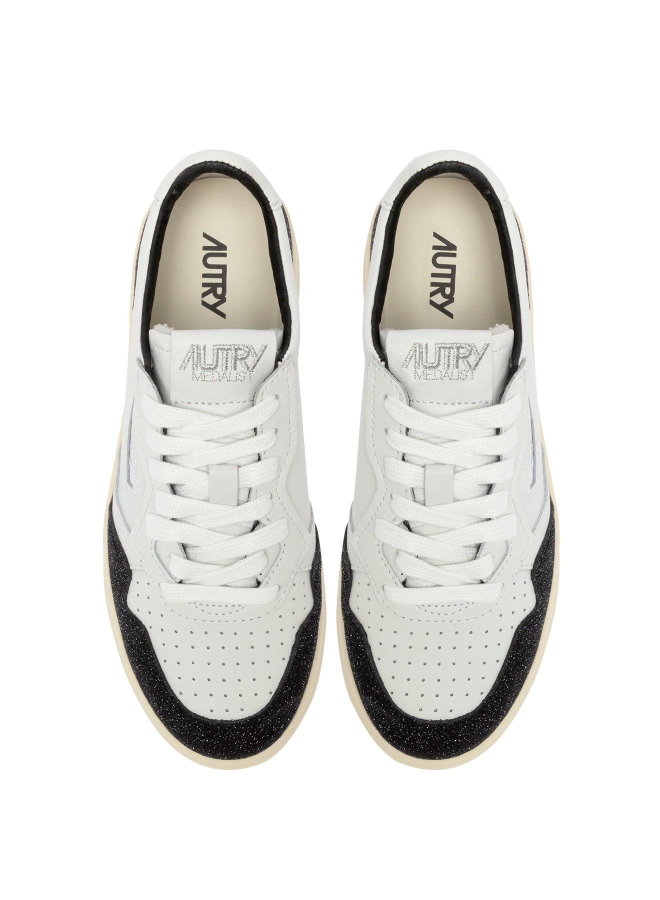 Medalist Low Soflea Spk Wht Blk White Cow Leather + Calf Shoe