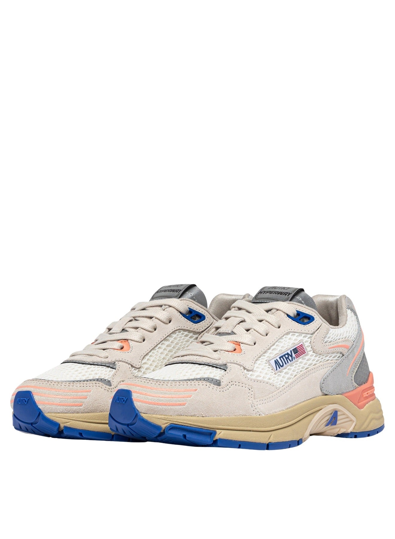 Hyperway Low Mesh Sue Wht Peachp White Shoe