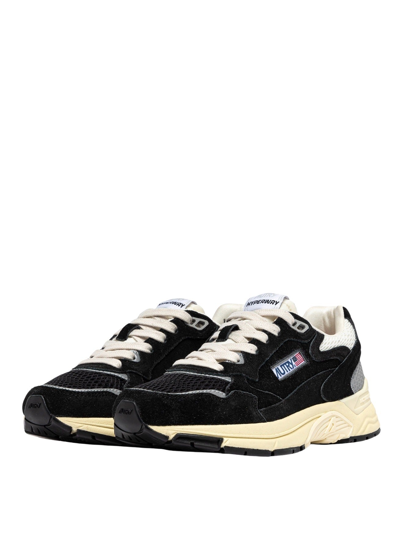 Hyperway Low Suede Mesh Blk Silv Black Shoe