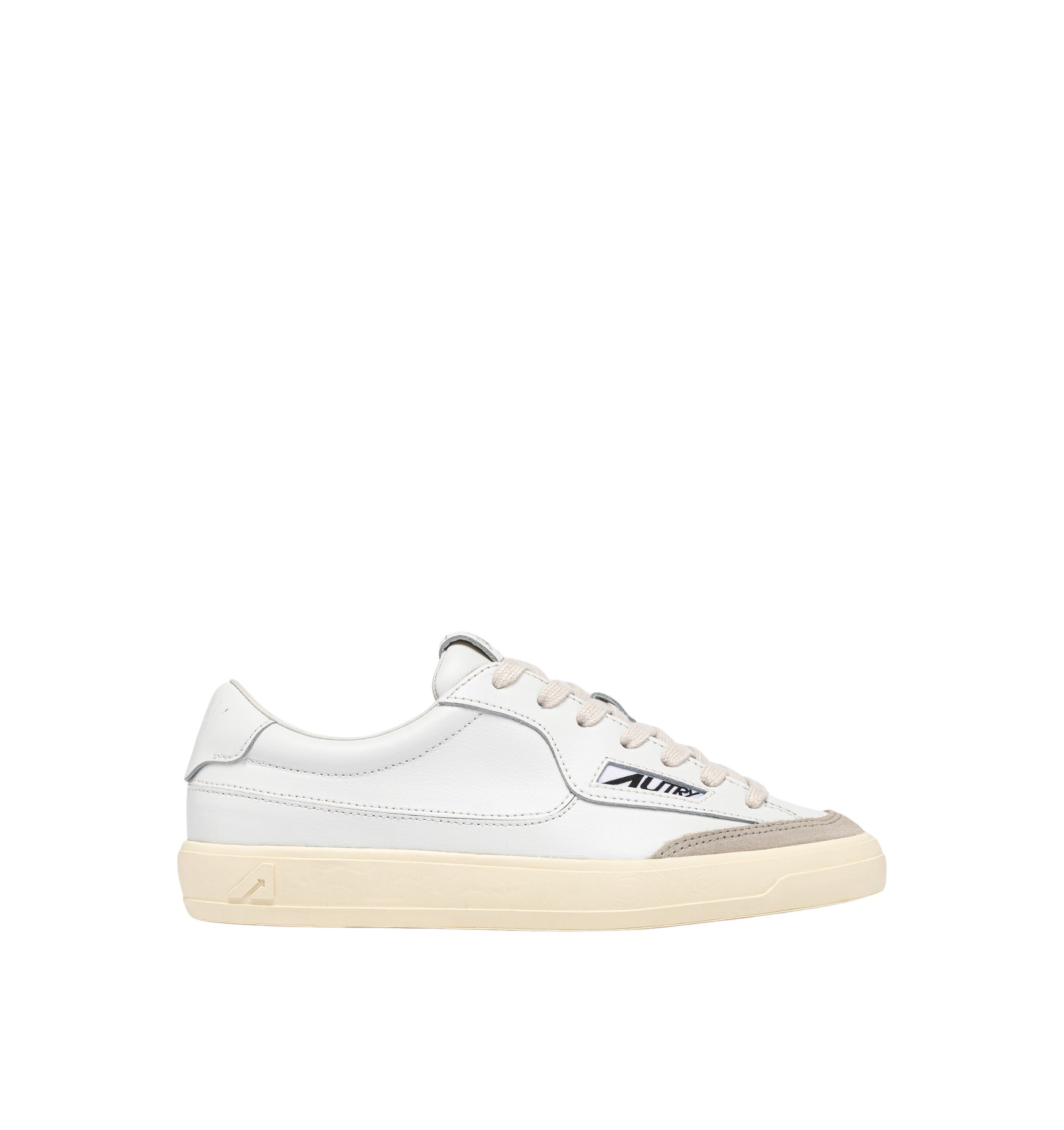Windscape Low Leat Sue Wht White Cow Leather + Nylon Shoe