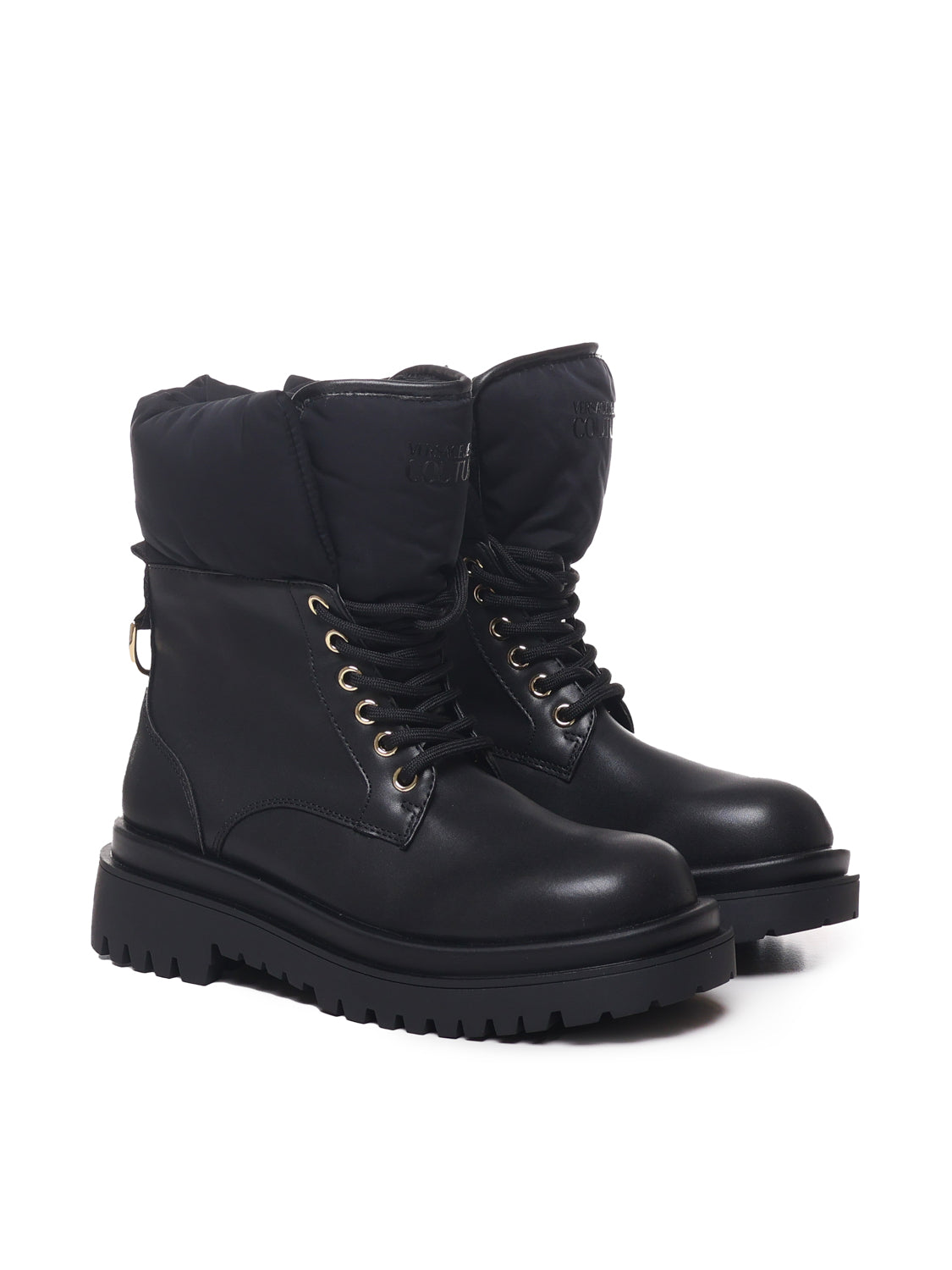 Versace Jeans Couture Boots Black Poliurethane Polyamide