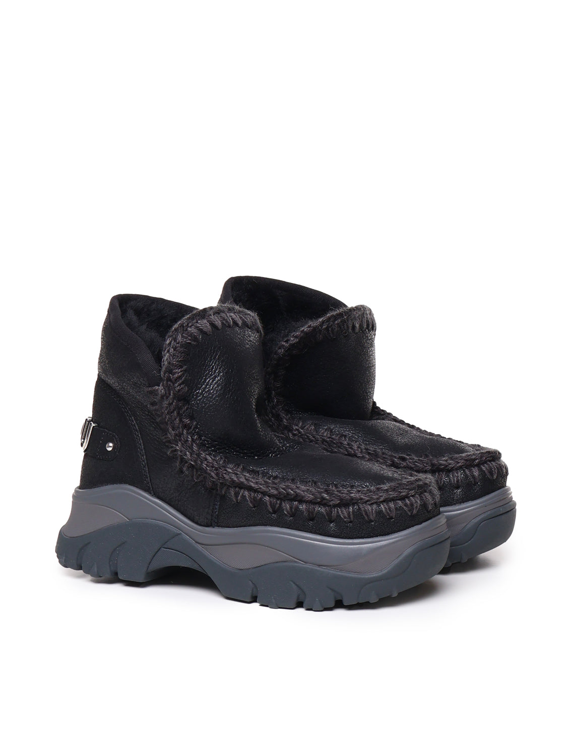 Mou Boots Black Sheepskin