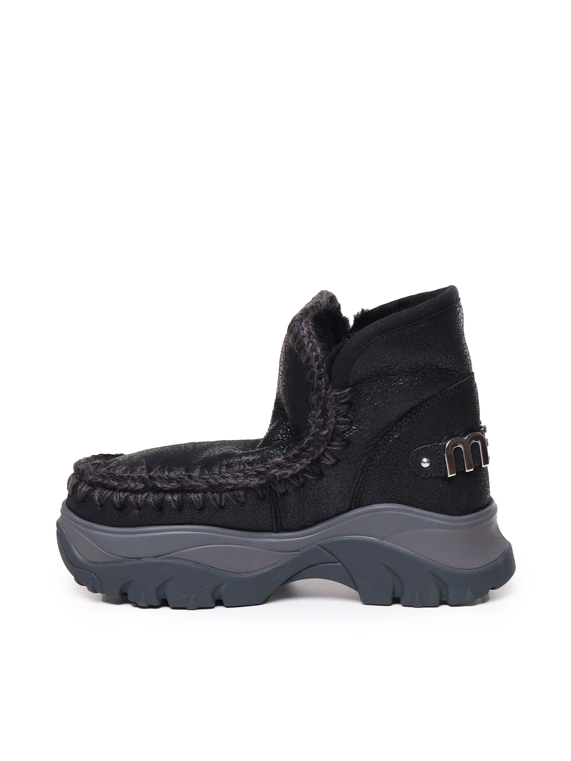 Mou Boots Black Sheepskin