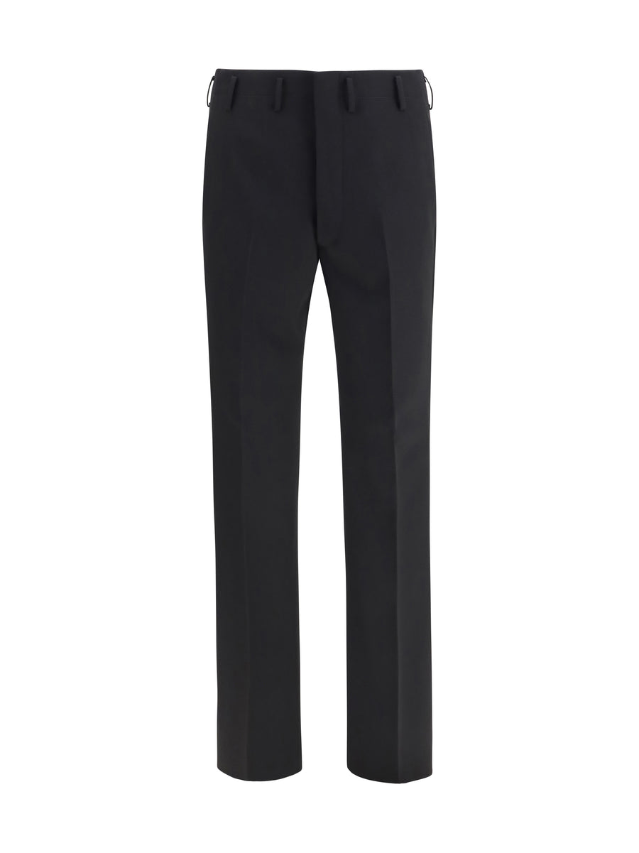 Tailored Trousers Black Wool Fleece (ovis Aries)