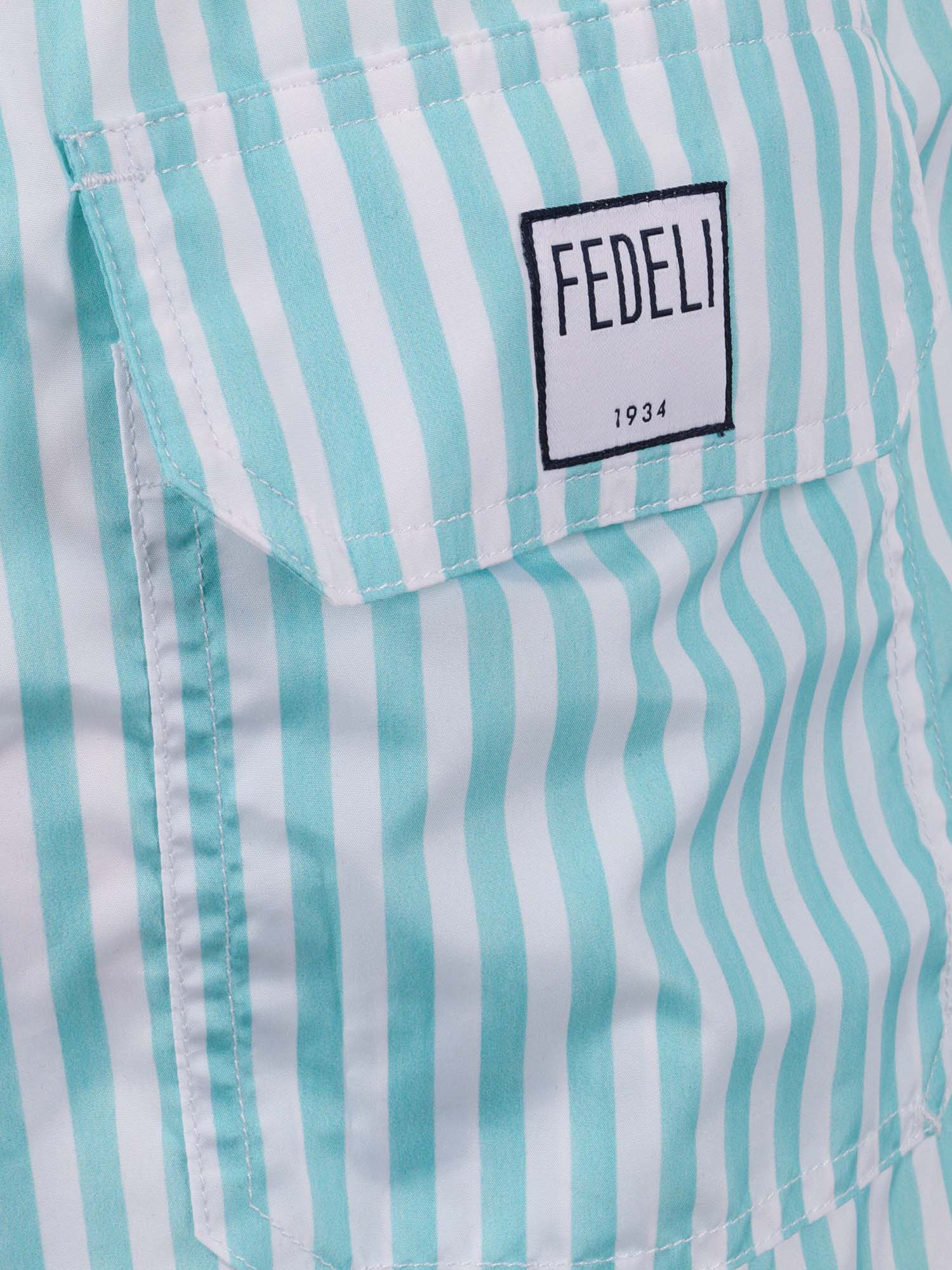 SWIM TROUSERS WOVEN FABRIC MAN Light Blue Polyester Costume