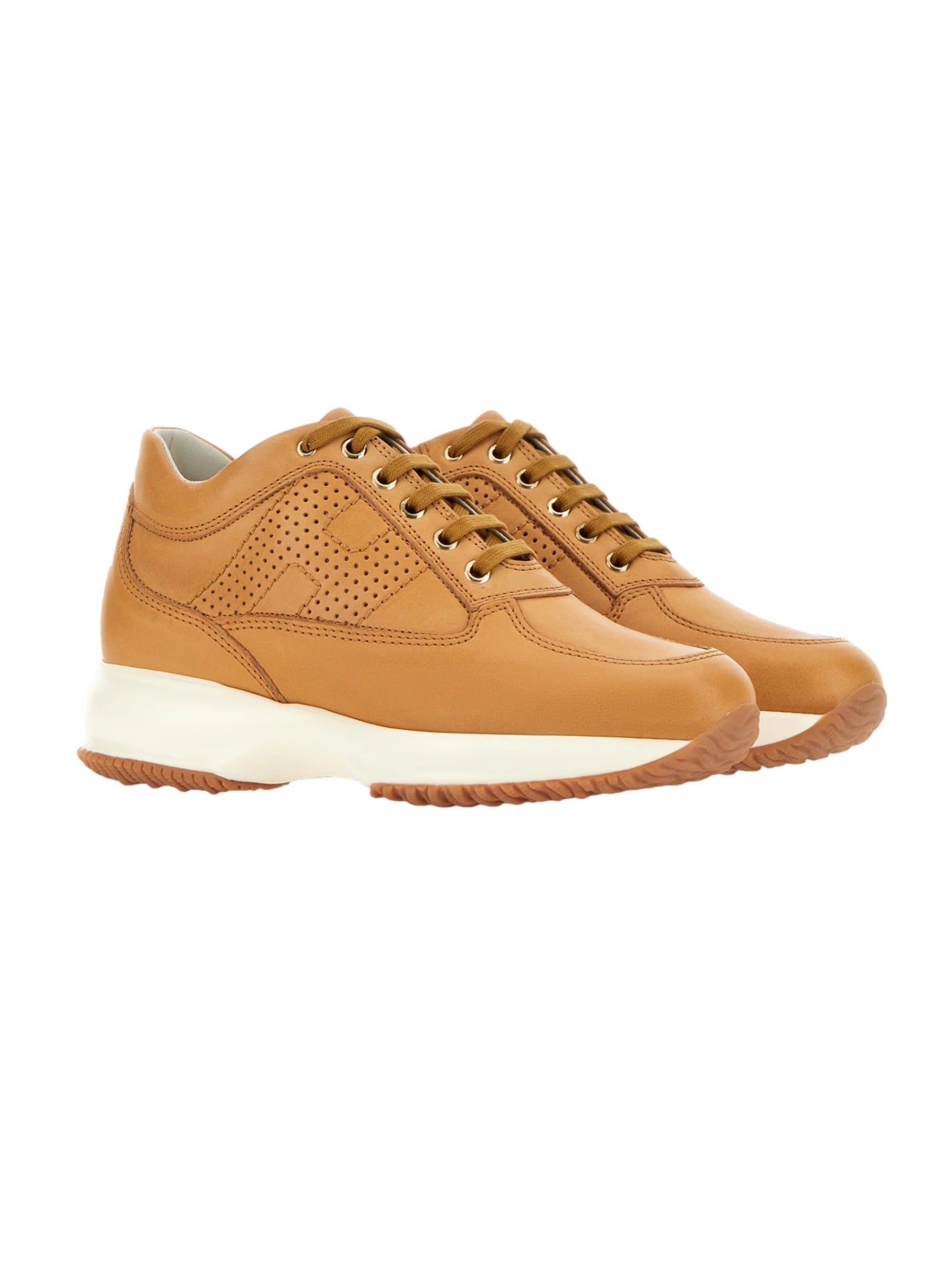 Interactive H Forata Yellow & Orange Calf Leather Shoe