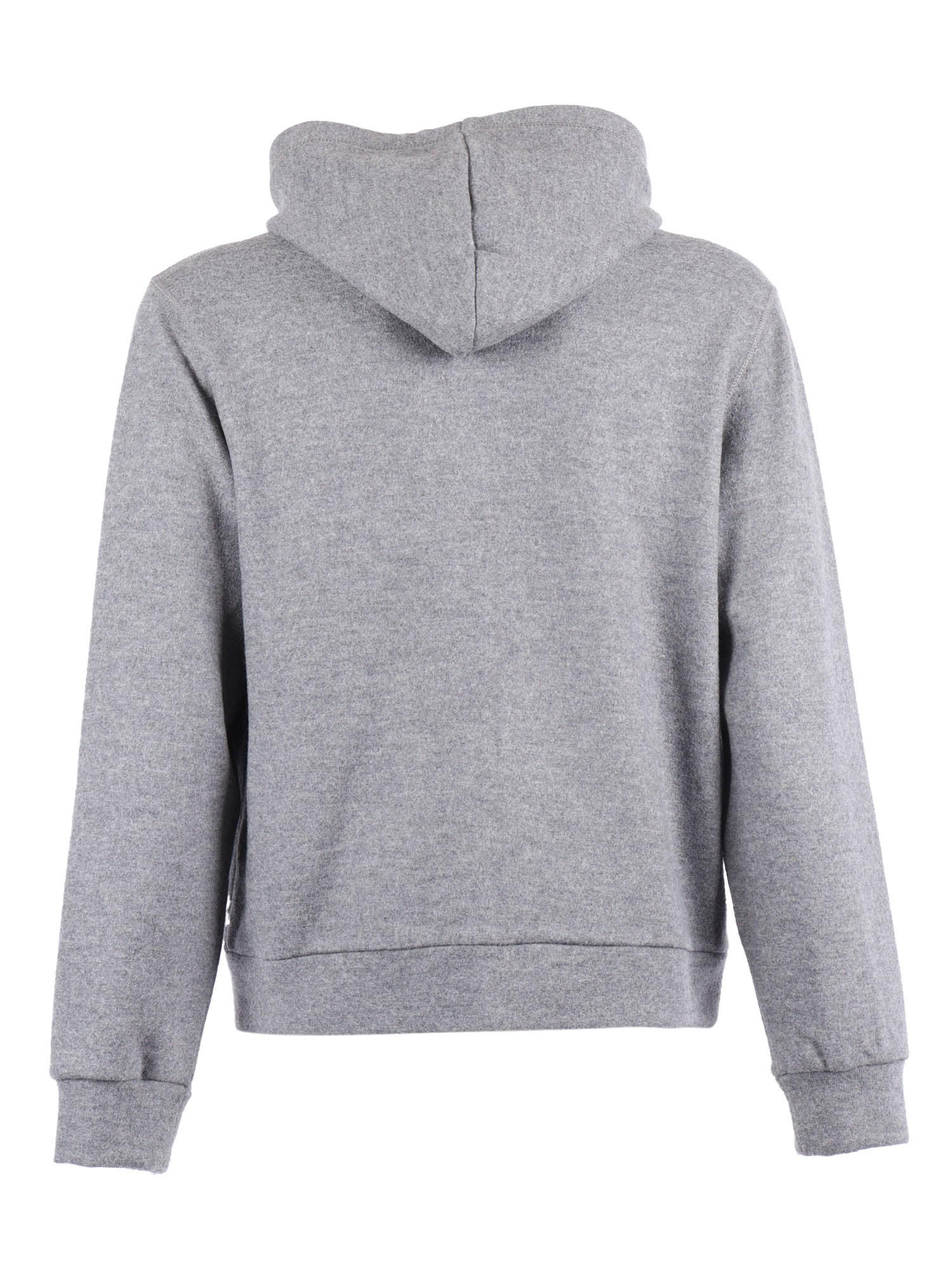 FULL ZIP HOODIE WOOL Grey Fabric 2 Other Fiber Sweatshirt