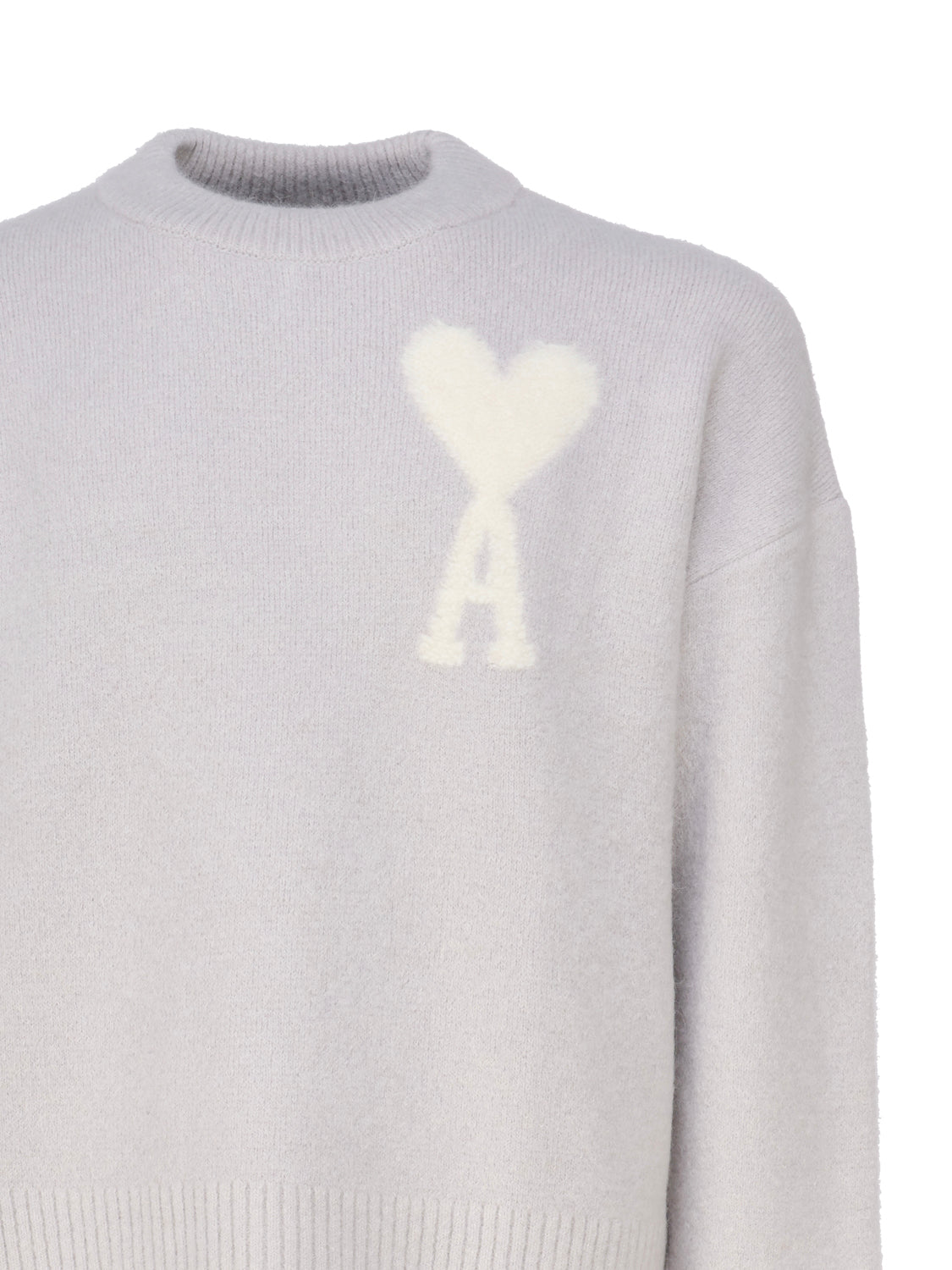 Ami Paris Sweaters Grey Wool