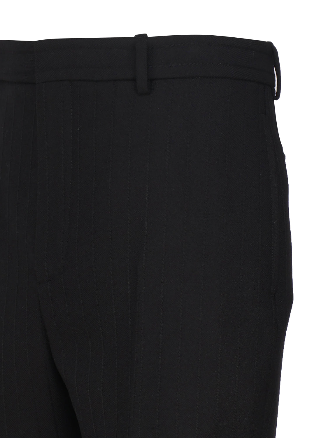 Saint Laurent Trousers Black Wool Gabardine