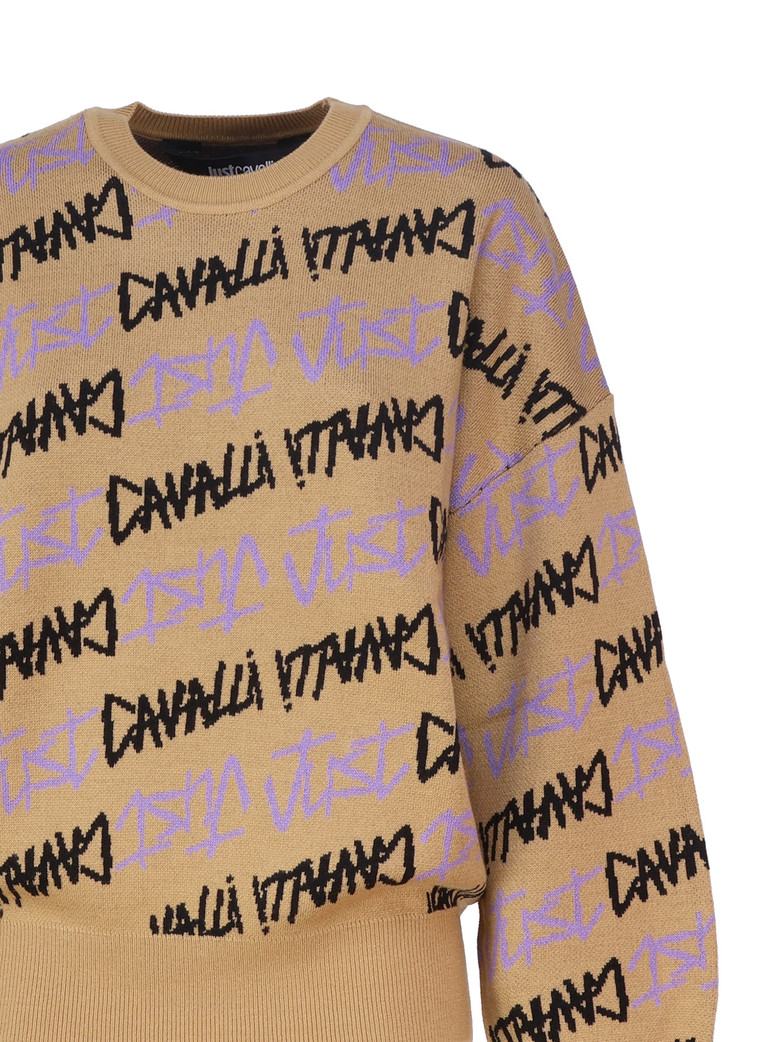 Just Cavalli Sweaters Honey Mustard Wool