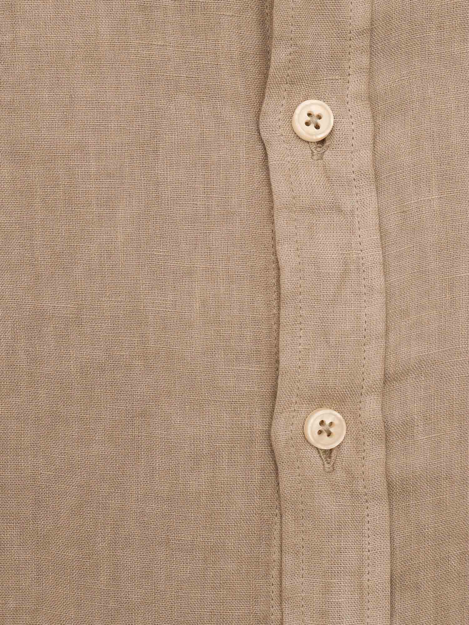 Mens Shirt Beige Cotton