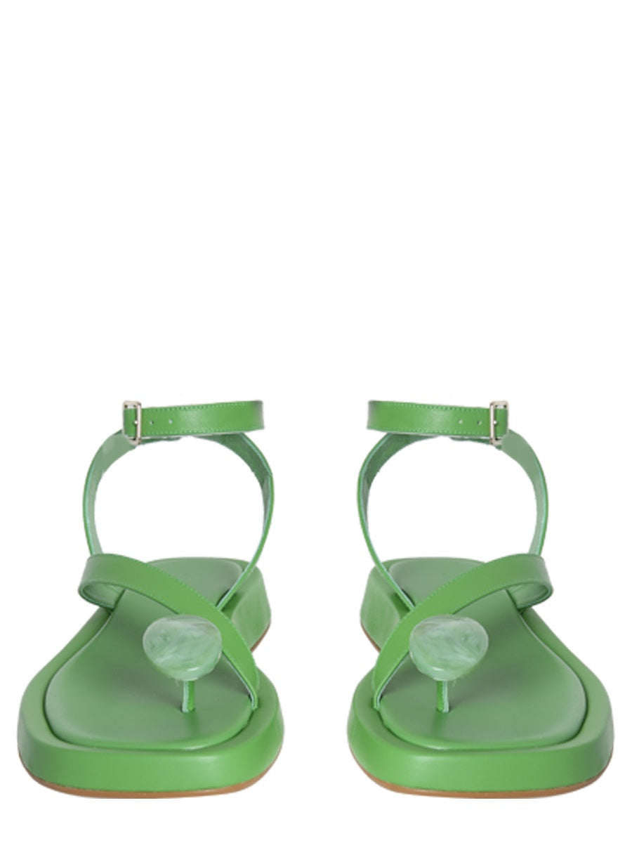 Rosie Sandals Green Covered Sole: 3 C