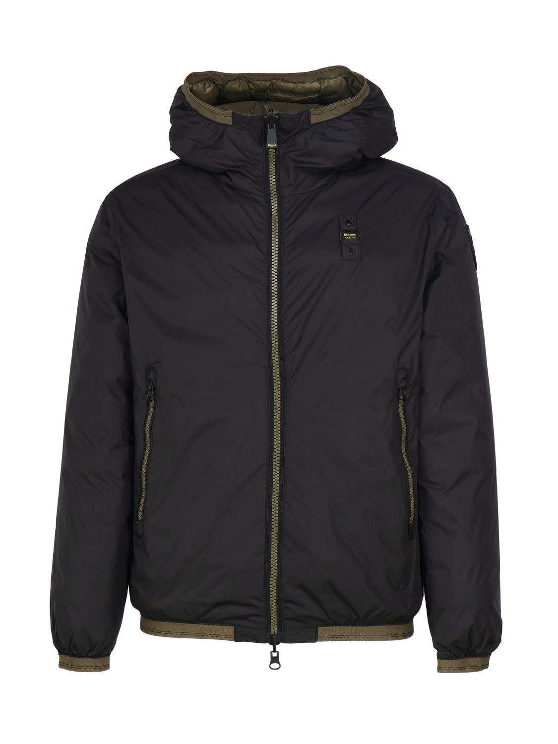 Blauer Coats Black, Green Nylon