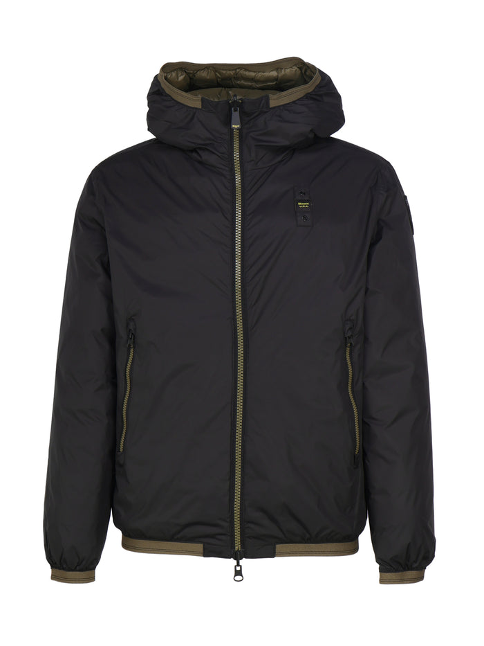 Blauer Coats Black, Green Nylon