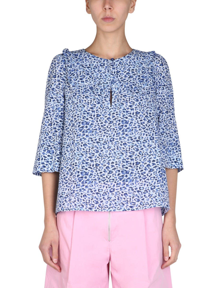 Maple Blue Necklace Azure Organic Cotton Shirt
