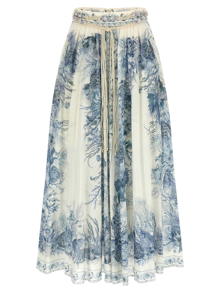 Wanderlust skirt Blue Cotton