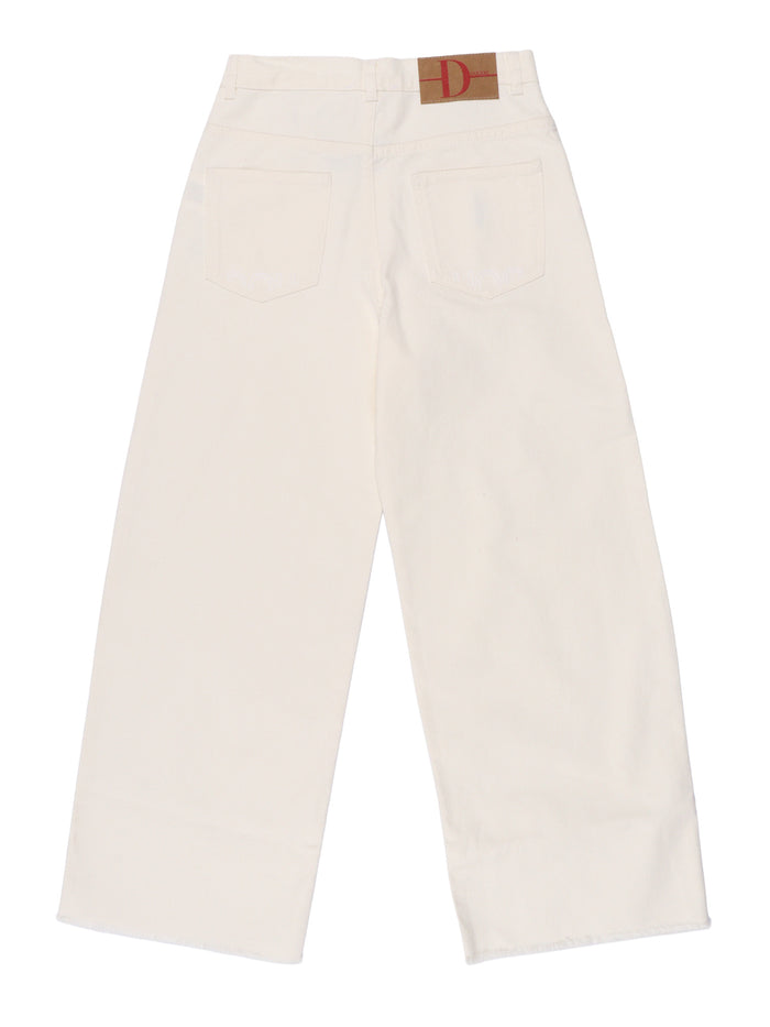 TROUSERS White Viscose Elastane Pant
