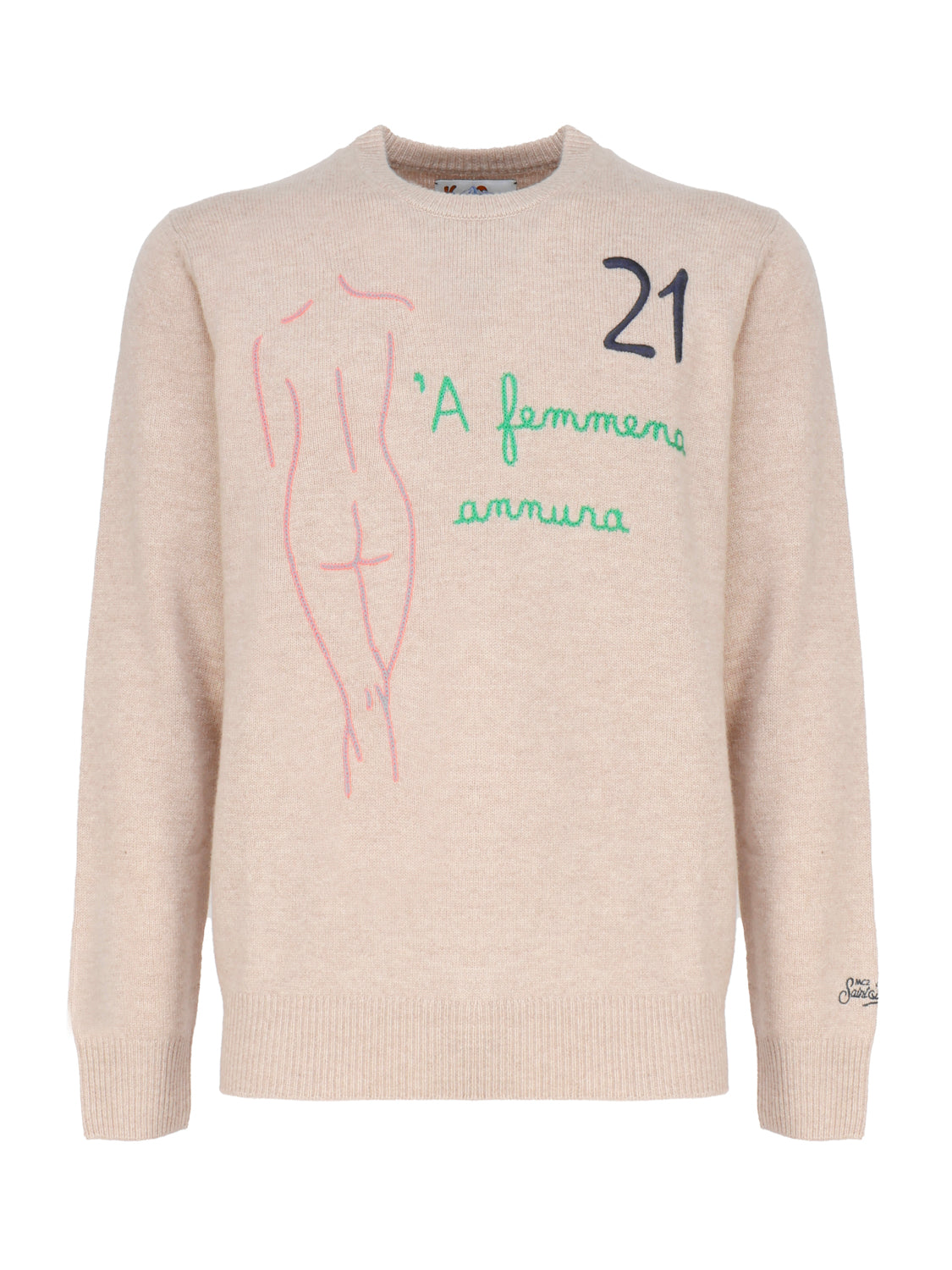 Mc2 Saint Barth Sweaters Beige Mixed Wool