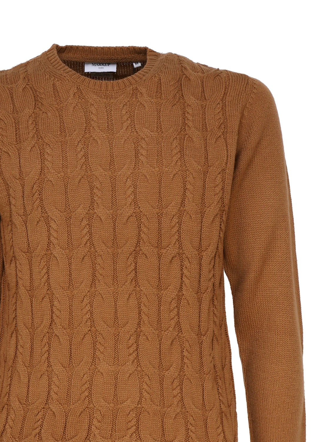 Markup Sweaters Brown Acrylic Wool