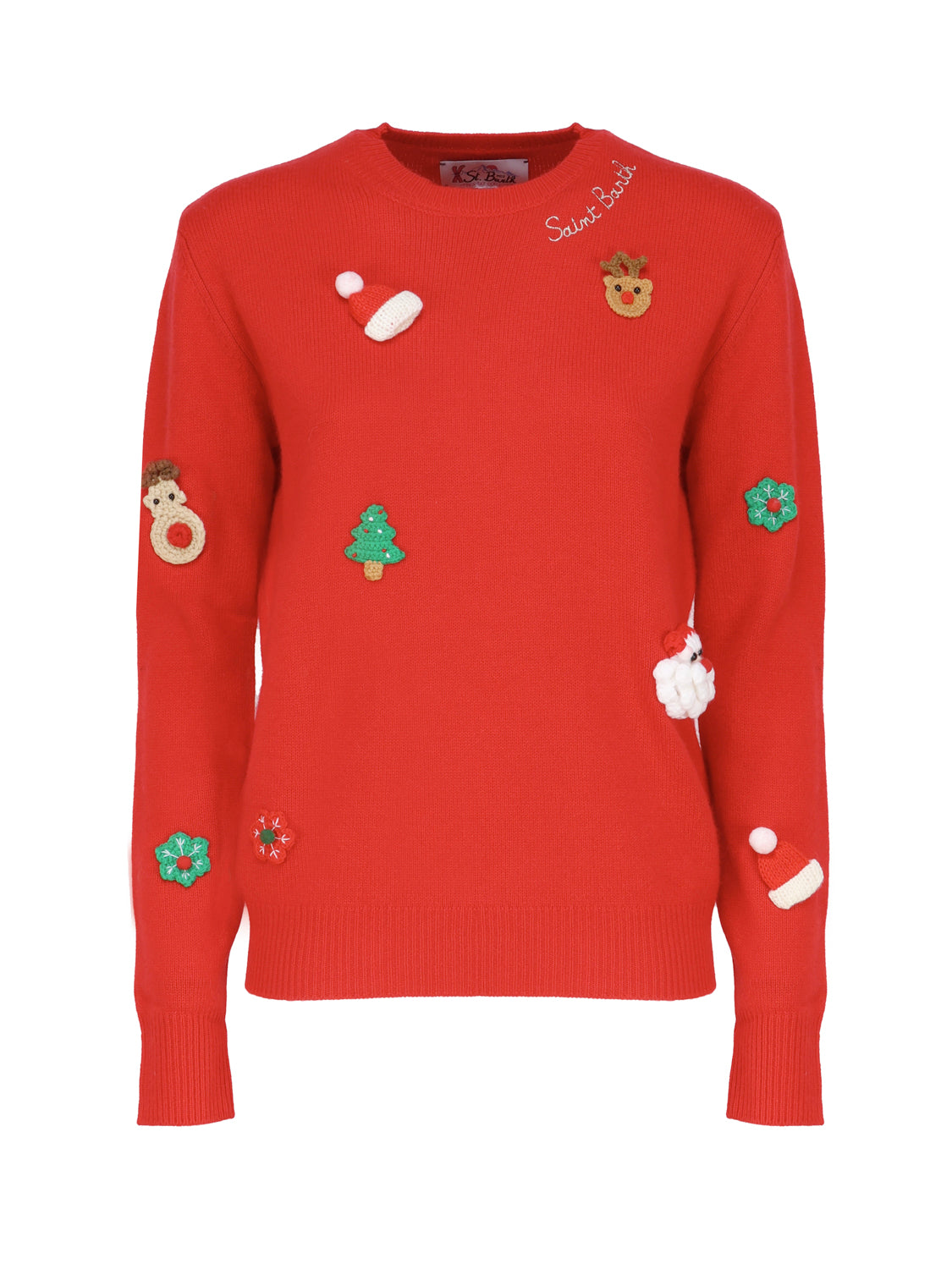 Mc2 Saint Barth Sweaters Red Mixed Wool