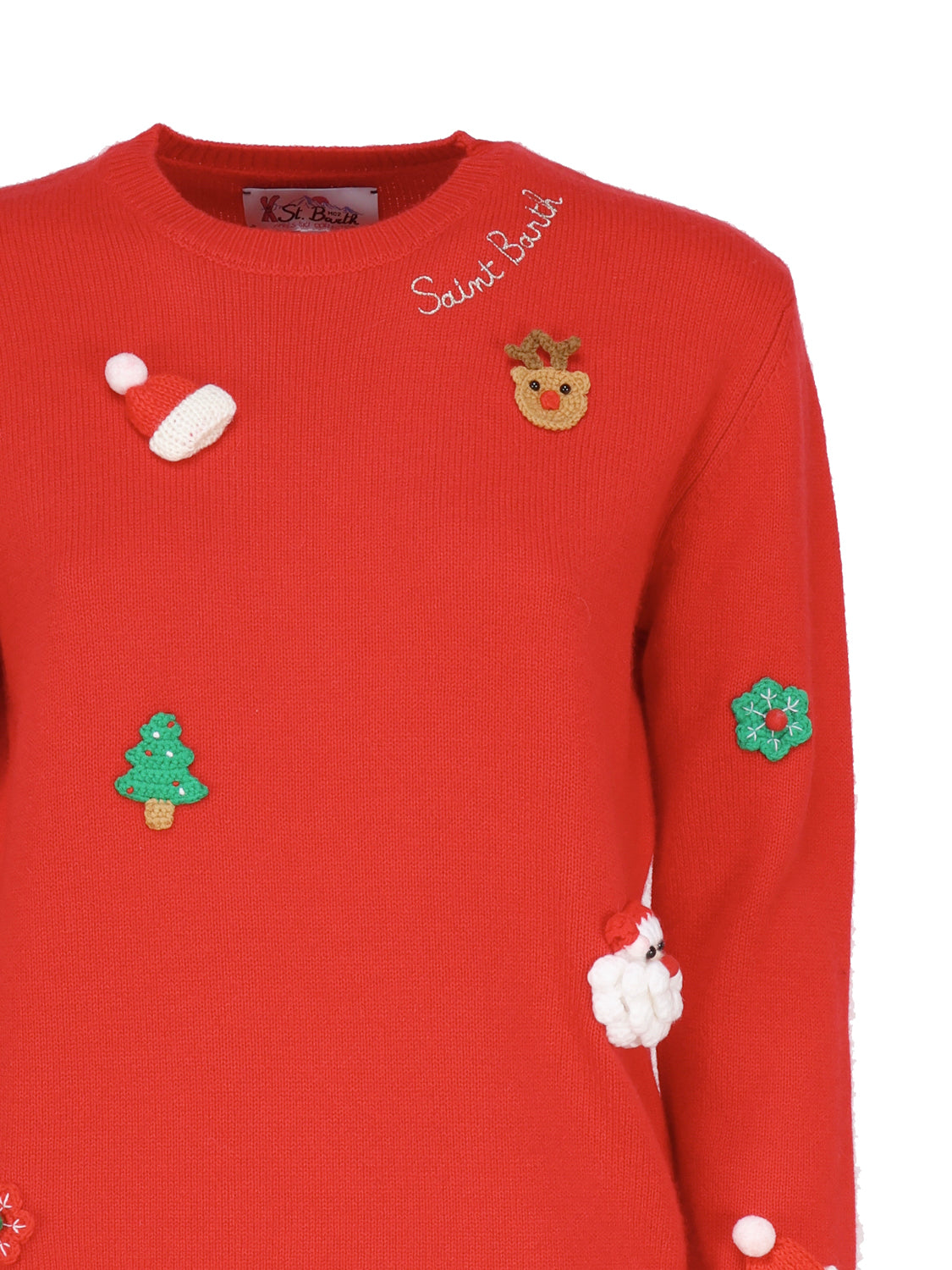 Mc2 Saint Barth Sweaters Red Mixed Wool