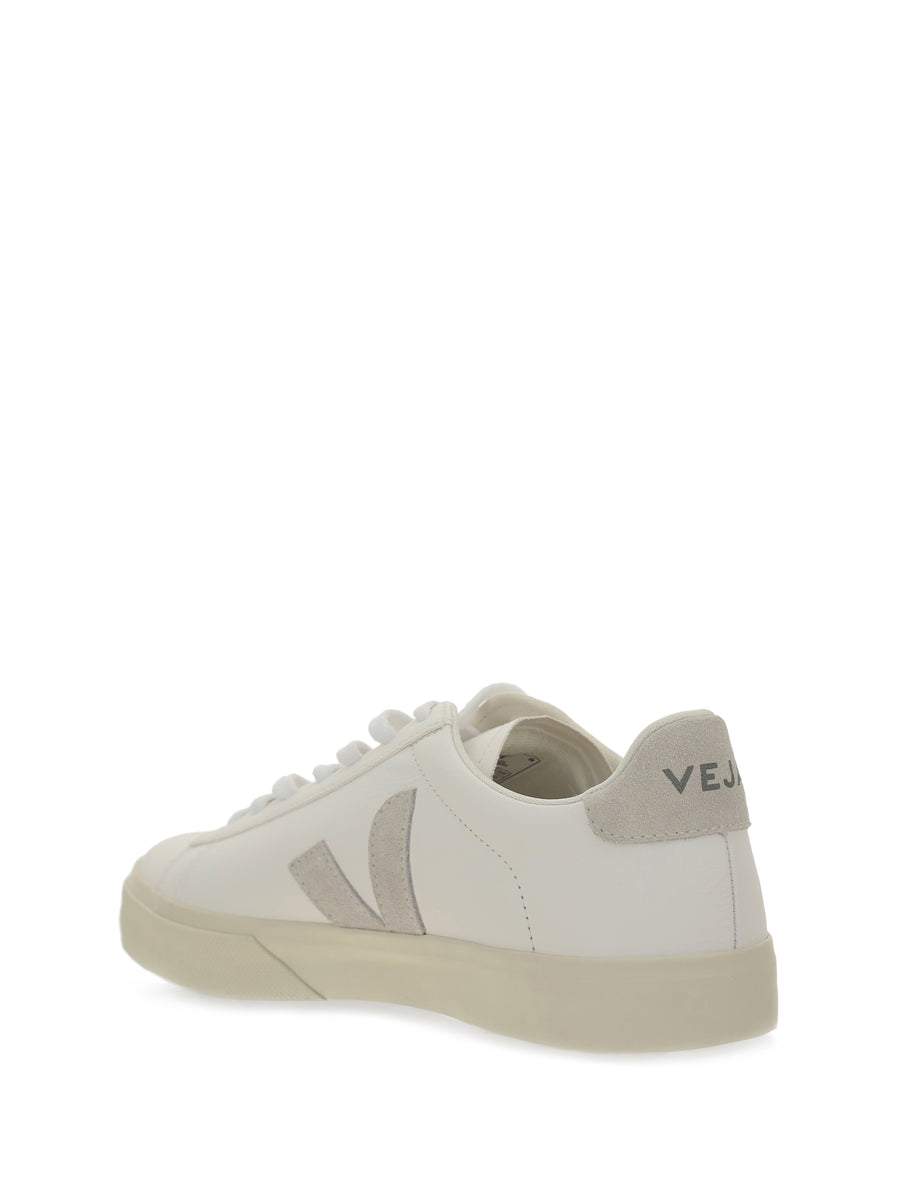 Calf Leather Lace-Up Sneakers Extra White Natural Suede Trainers