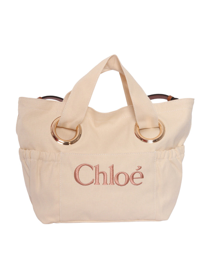 BAG Beige Cotton Fabric 2 Handbag