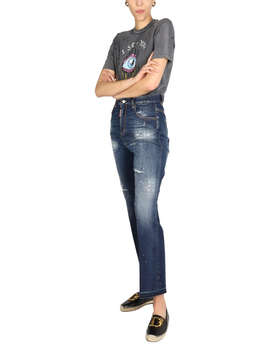 Wide Leg Jeans Denim Cotton