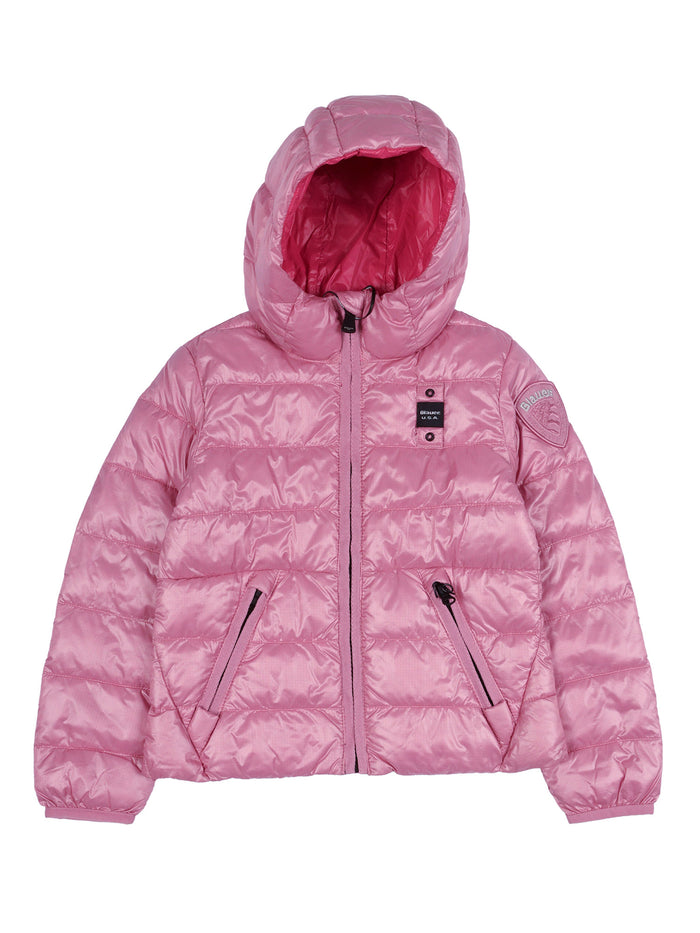 Padded Jacket Pink Polyamide Short Puffer
