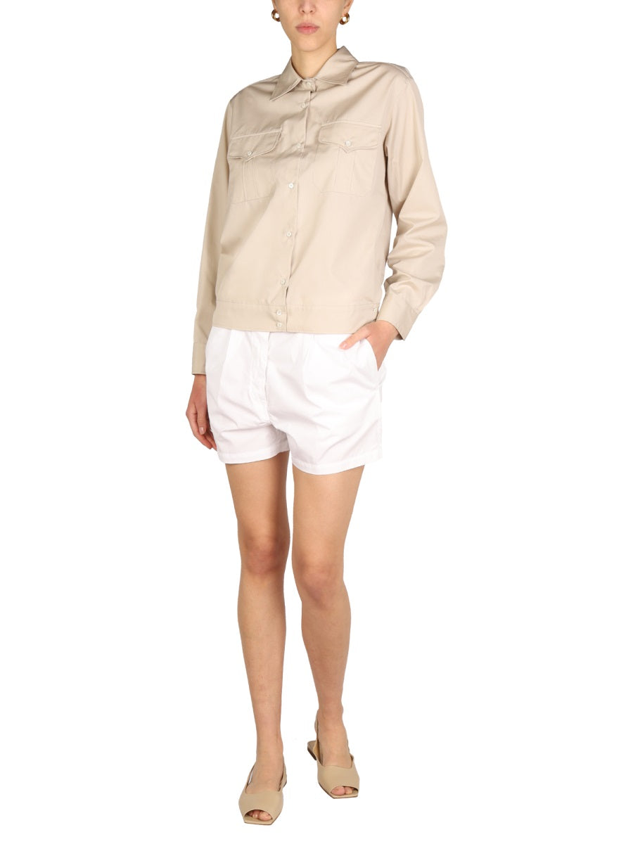 Poplin Shirt Beige Cotton