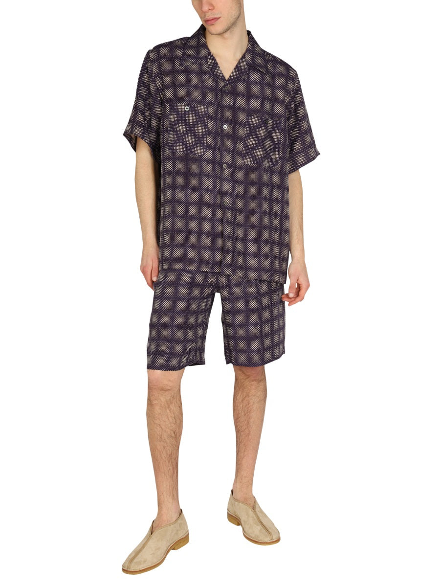 Check Print Bermuda Shorts Beige Cupra