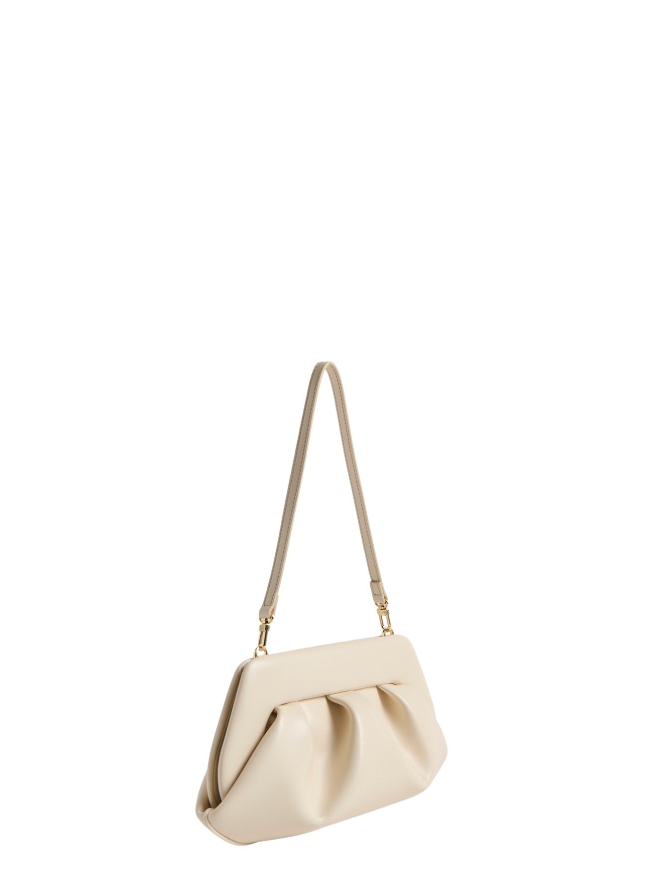 Bios Baguette Vegan Fabric White Polyurethane Bag