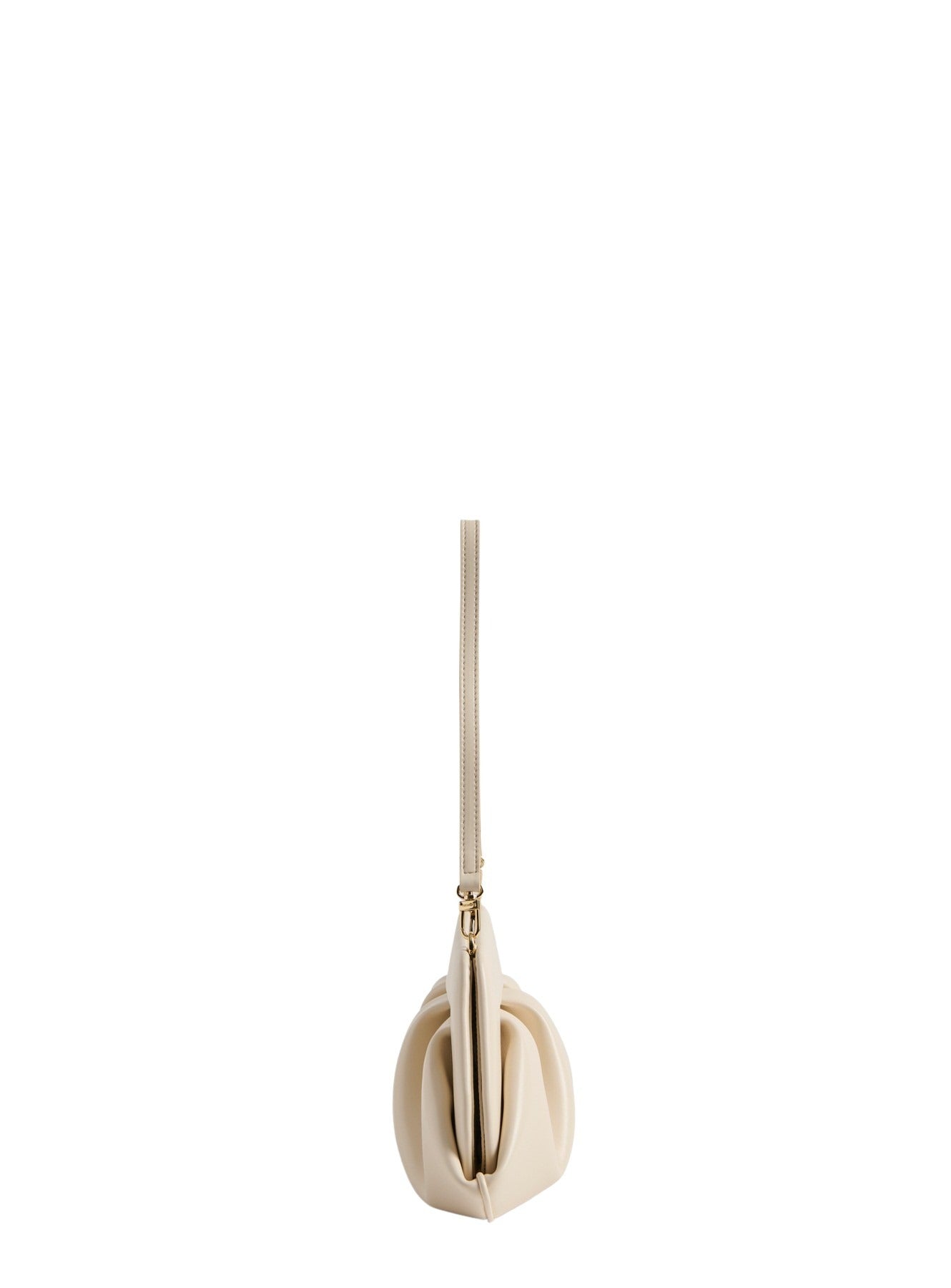 Bios Baguette Vegan Fabric White Polyurethane Bag
