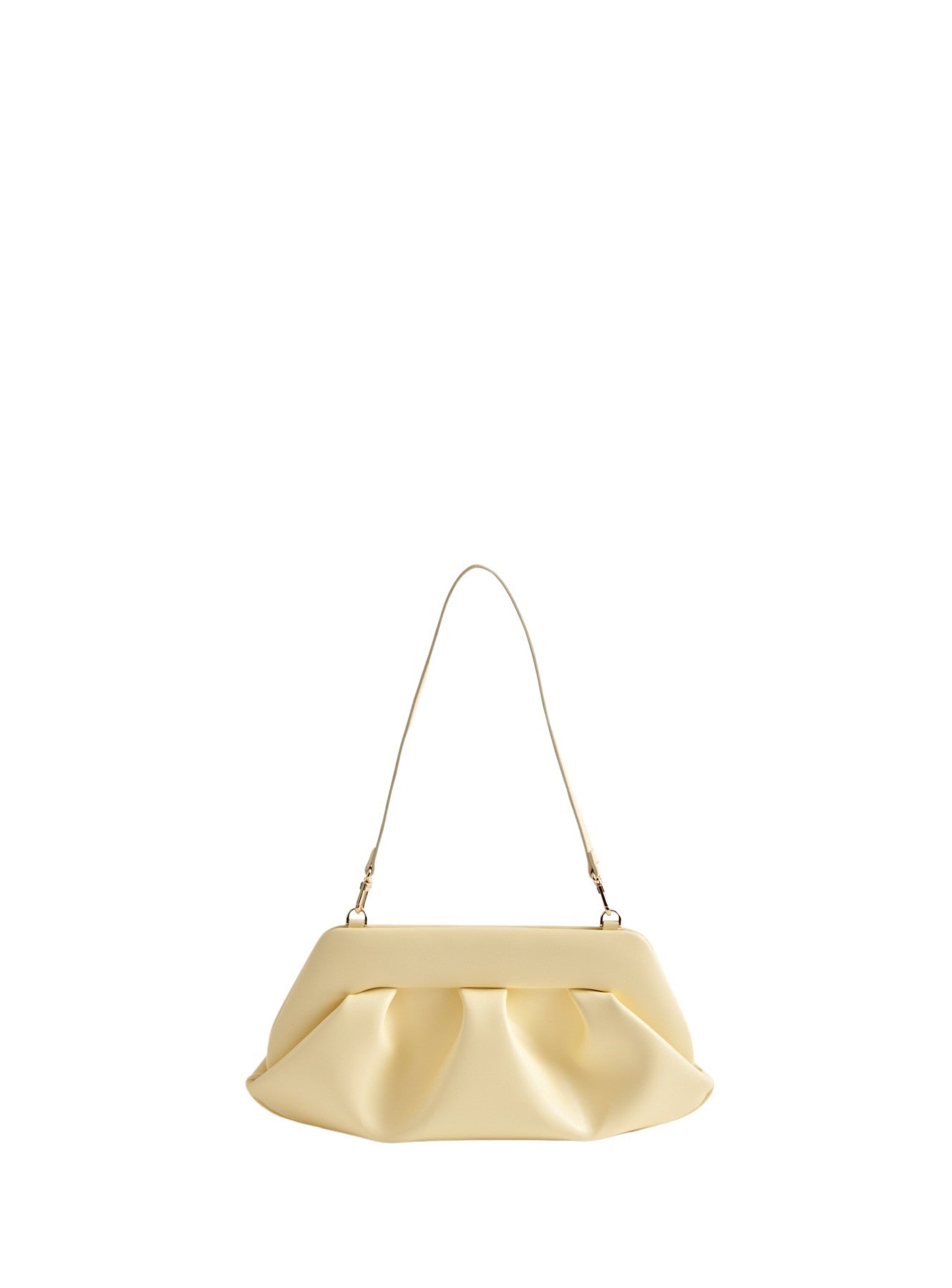 Bios Baguette Vegan Fabric Yellow & Orange Polyurethane Bag