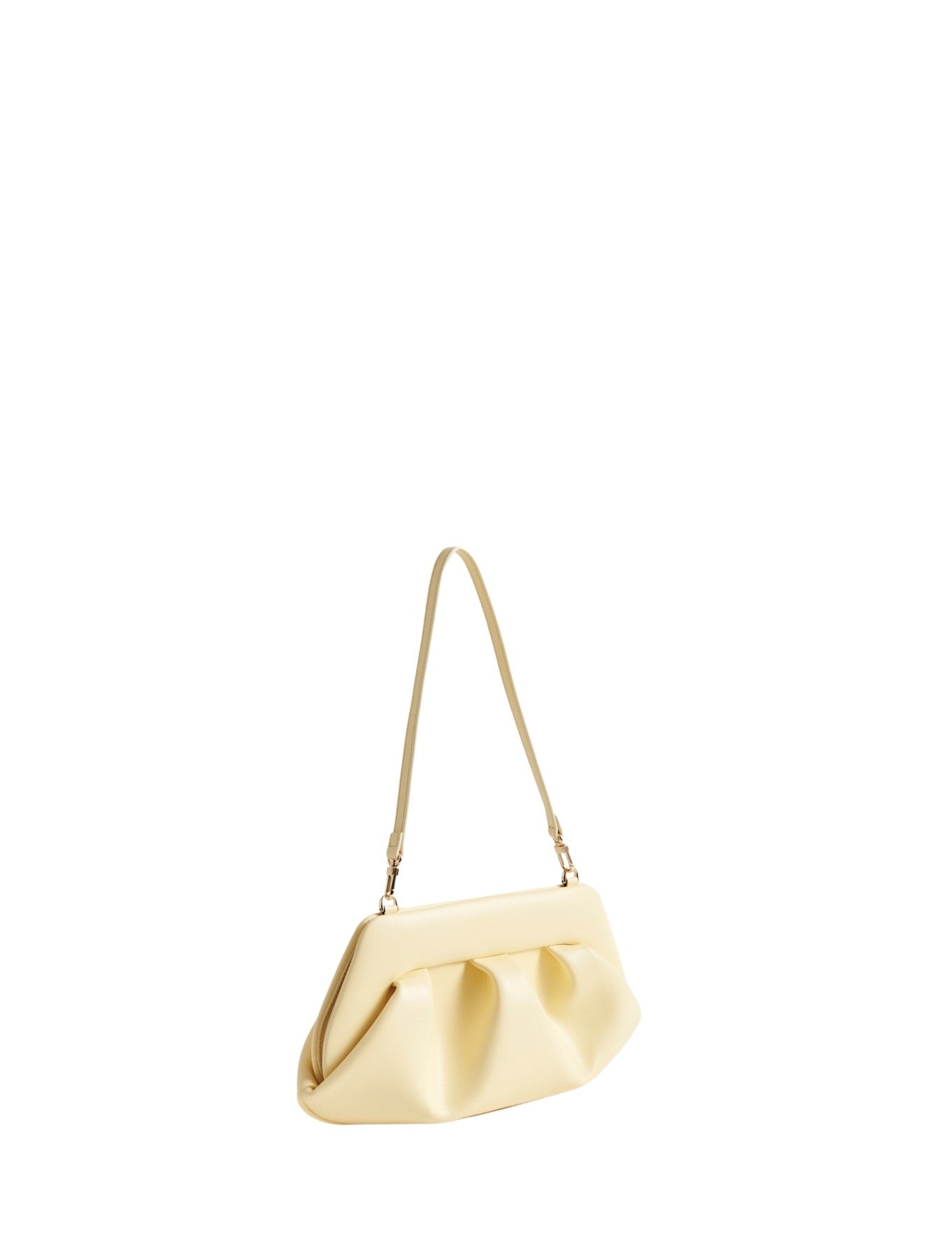 Bios Baguette Vegan Fabric Yellow & Orange Polyurethane Bag