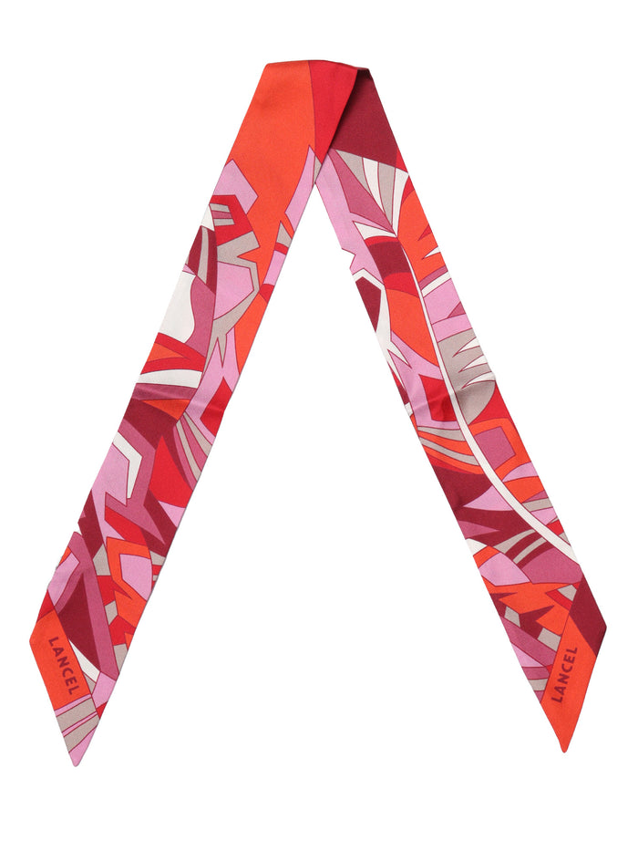 ARABESQUE SCARF Pink Silk Neckerchief