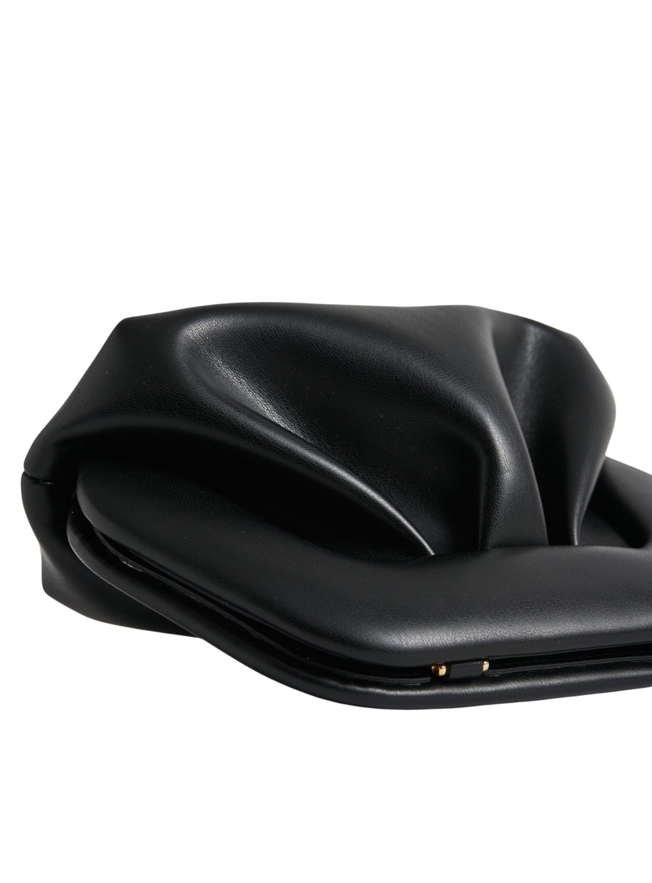 Bios Small Vegan Fabric Black Polyurethane Bag
