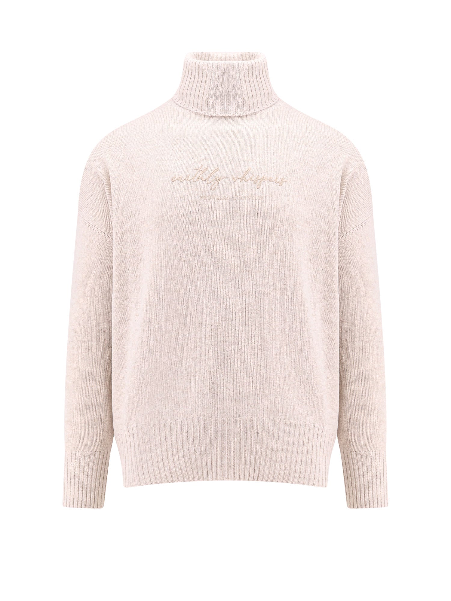 Brunello Cucinelli Sweaters Beige Lana Vergine Cashmere Seta