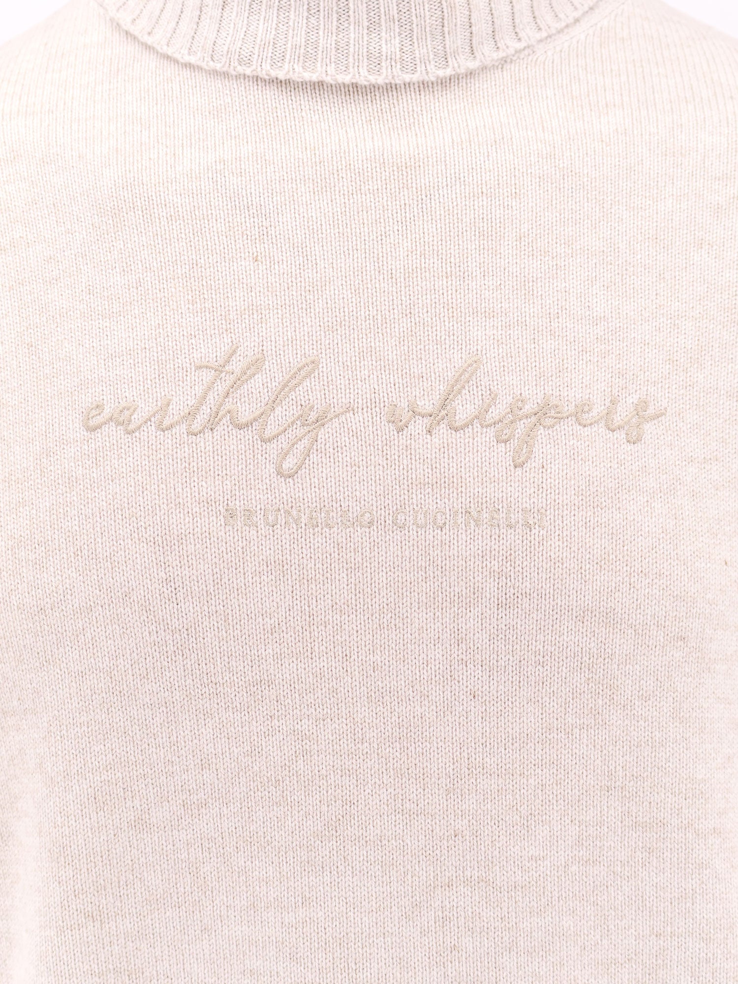 Brunello Cucinelli Sweaters Beige Lana Vergine Cashmere Seta